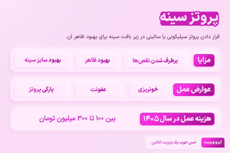 هزینه عمل پروتز سینه